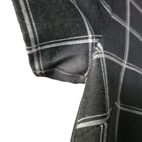 ANN TAYLOR Grey White Windowpane Shift Sheath Dress size 4 Petite - Picture 6 of 6